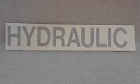 24548A DECAL HYDRAULIC 'BROWN'  2' X 11 5/16'